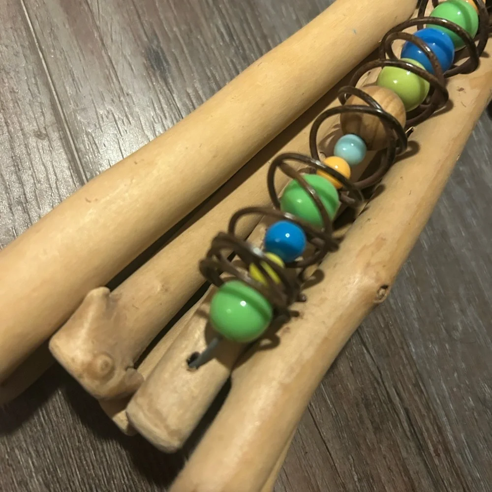 $19 sale handmade wall hanging cross rustic driftwood sticks colorful bead wire